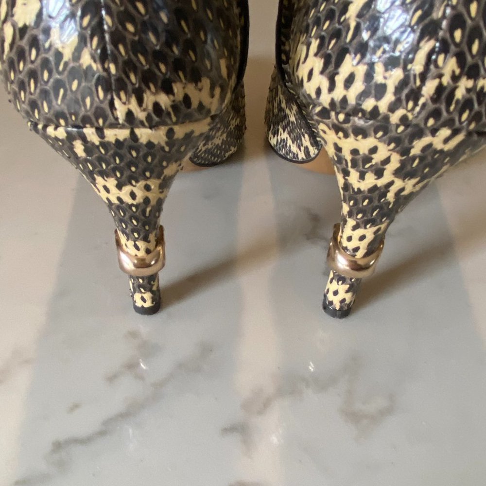 coach snake skin remi open toe booties - Picture 5 of 6